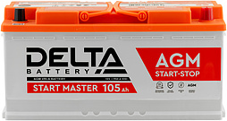 АКБ DELTA START MASTER AGM 6ст-105 (о.п.) 950А 394*175*190 (AGM 105 L6)