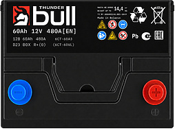 АКБ THUNDERBULL Asia 6ст-60 (о.п.) 480А 230*179*225