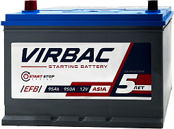 АКБ VIRBAC Asia EFB 6ст-95 (п.п.) 950А 306*175*225