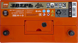 АКБ ЗВЕРЬ Asia EFB 6ст-95 (п.п.) 950А 306*175*225