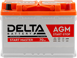 АКБ DELTA START MASTER AGM 6ст-70 (о.п.) 720А 278*175*190 (AGM 70 L3)