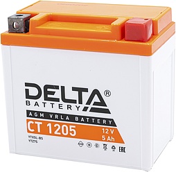 АКБ DELTA CT 12V 6ст-5 (CT 1205) (о.п.) 80А 114*69*109