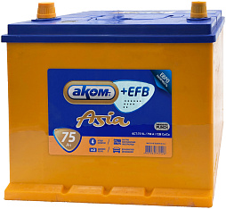 АКБ AKOM Asia +EFB 6ст-75 (о.п.) 750А 260*178*225 