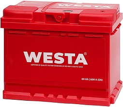 АКБ WESTA 6ст-60 (о.п.) 600А 242*175*190 (SMF56030) Турция