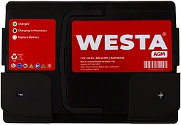 АКБ WESTA AGM 6ст-60 (о.п.) 680А 242*175*190 (56020) Турция